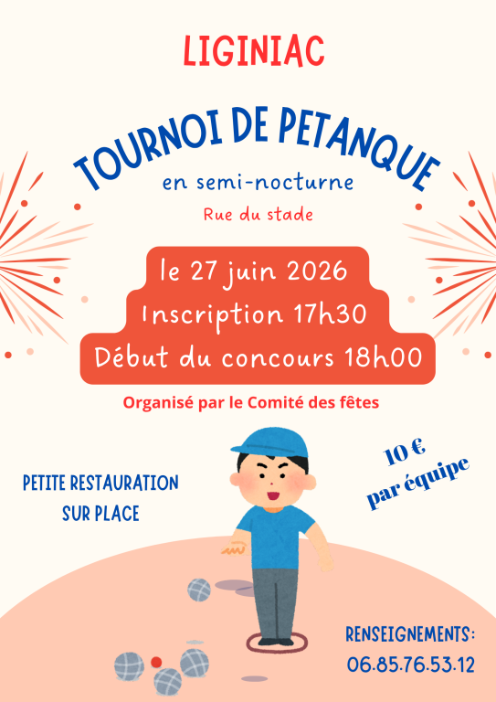 Concours de pétanque semi nocturne