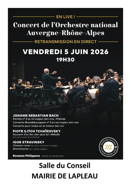 Retransmission concert orchestre