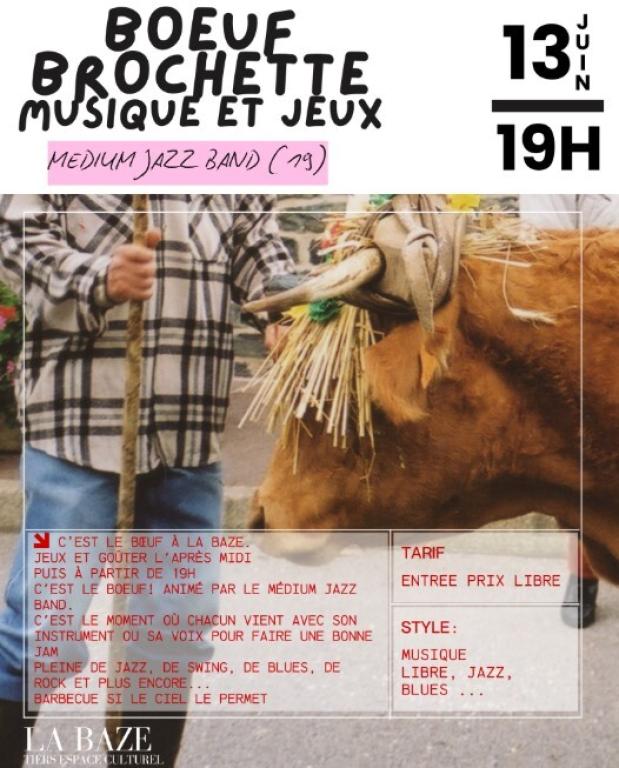 Boeuf / Brochette / Musique / Jeux