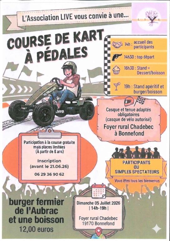 Course de kart à pédales