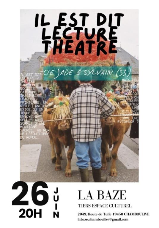 Il est dit lecture théatre
