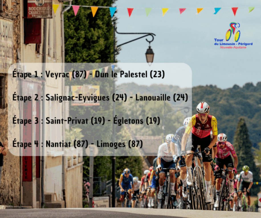 Arrivée d'une étape du Tour du Limousin