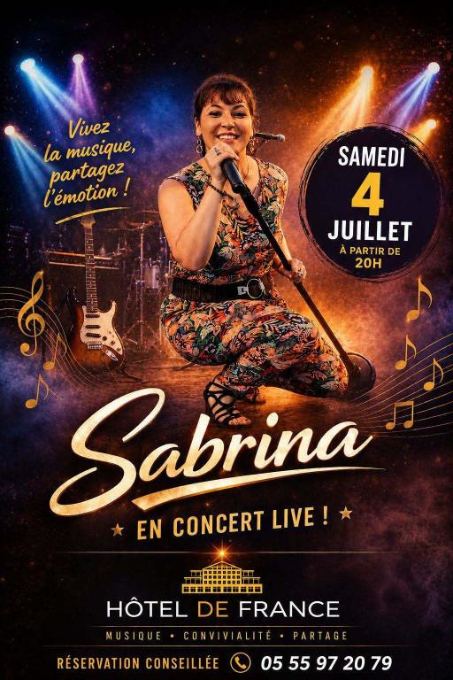 Sabrina en concert à l'Hôtel de France
