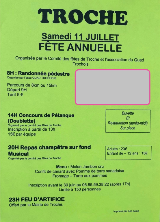 Fête annuelle à Troche