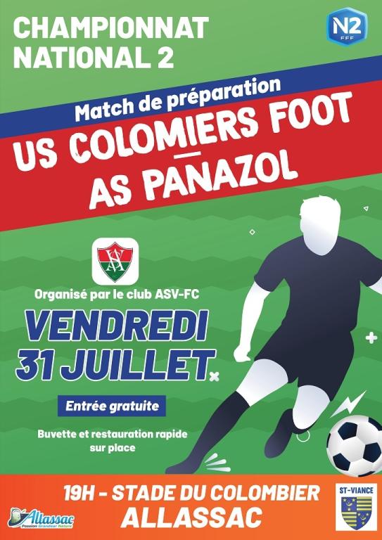 Match de préparation AS Colomier Foot Us Panazol