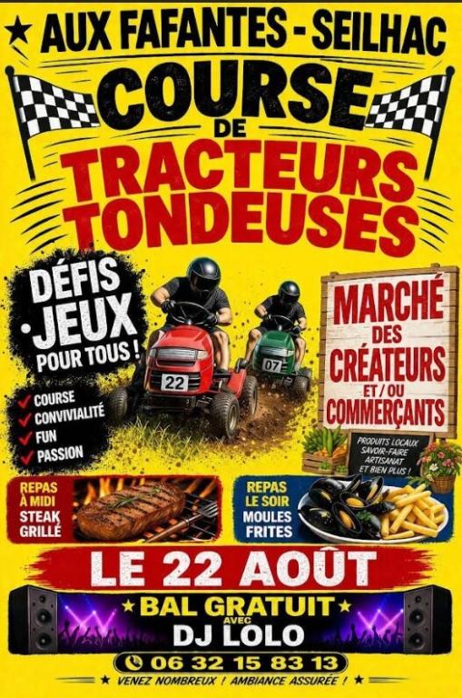 Course de tracteur Tondeuse