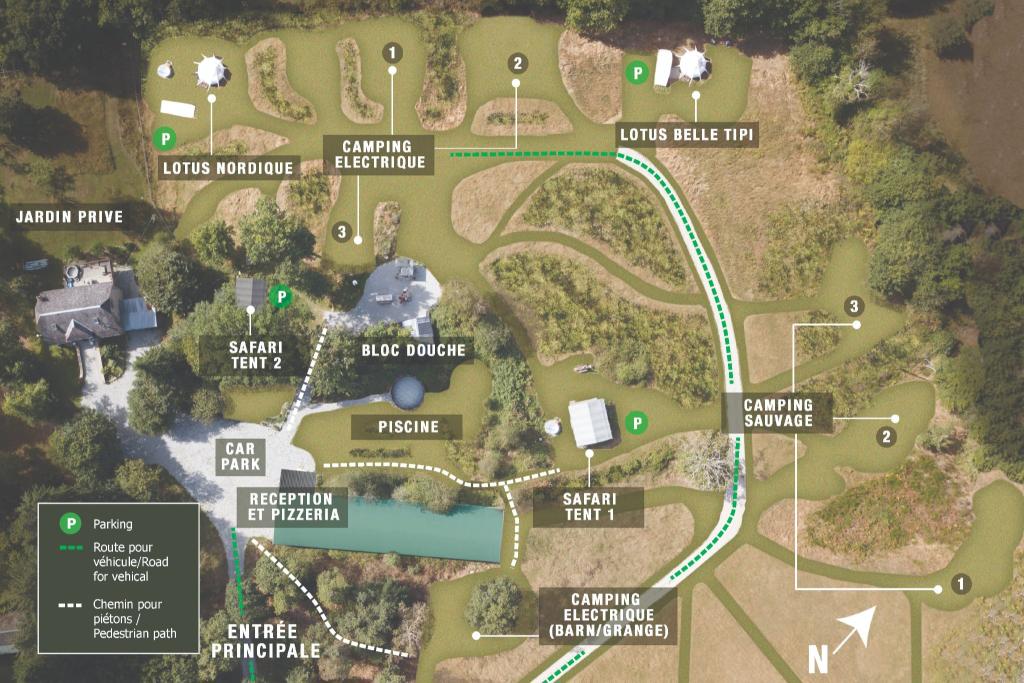 Camping Le Ranch - Tipi de Lotus Nordique