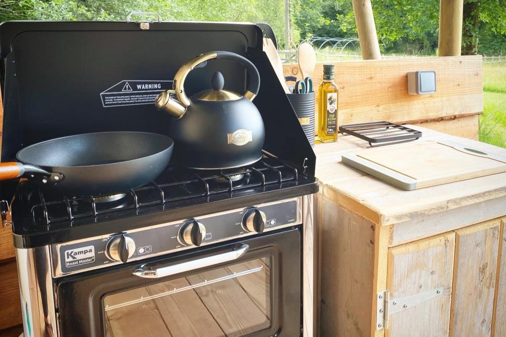 Camping Le Ranch - Tentes safari avec bain nordique