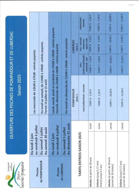 Piscine et bassin aquarécréatif d'été de Lubersac
